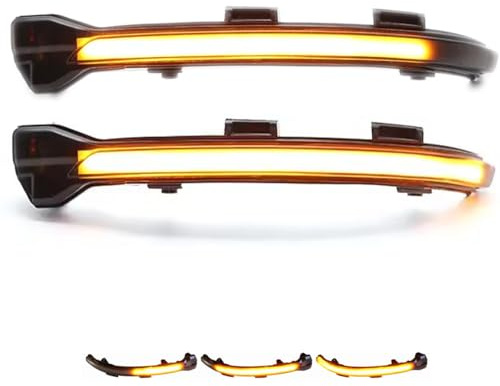 Dynamisk LED-blinkers för backspegelskåpor – Sekventiell blinkfunktion Compatible For VW Volkswagen Golf 7 Jetta MK7 19 VII MK7 Golf 7.5 GTI R Touran – Enkel installation