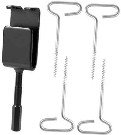 Zxpjkyu Ancres de Pêche sur Glace 4 Pièces, Piquets de Tente, Accessoires de Pêche d'hiver, Métal Robuste pour La Mise en Place D'abris avec Ancres à, M