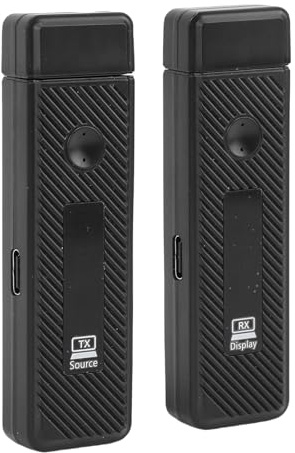 Annadue Trasmettitore e Ricevitore HDMI Wireless, Kit 4K 1080P 60Hz con Portata di 60 M, Mirroring dello Schermo Plug and Play per Fotocamera Portatile, TV Box su Proiettore TV HD, (BLACK)