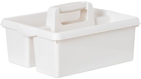 Tragbarer Organizer Putzmittel 38x32x15cm Weiss Werkzeugträger Pferd Putz
