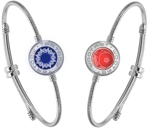 tartoow Long Distance Touch Vibration Armbänder Geschenke für Fernbeziehungen Für Freundin und Freund Liebesarmbänder für Paare Bluetooth MB001