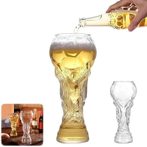 ByteCraft Beer Glass for World Football Cup 2026, 800ml Souvenir Beer Glass, Soccer Championship Gift for Father's Day Birthday