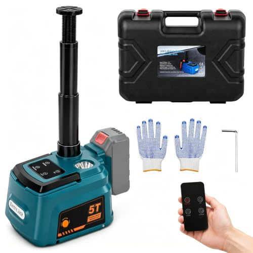 Elektrischer hydraulischer Wagenheber 5 t für Makita 18-V-Akkus, 15,5–45 cm Hubhöhe, Wagenheber für Auto, SUV, MPV Reifenwechse & Garagenreparatur (ohne Akku)
