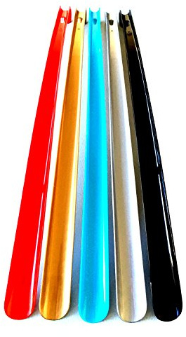 5er Set Schuhanziehhilfe mit Haken extra lang Schuhlöffel 60 cm Schuhanzieher