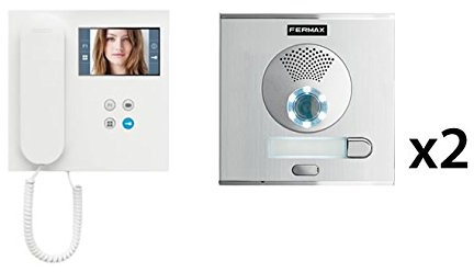 Fermax Kit Veo DuOX 1 logement avec 2 accès et 1 moniteur (2 fils)