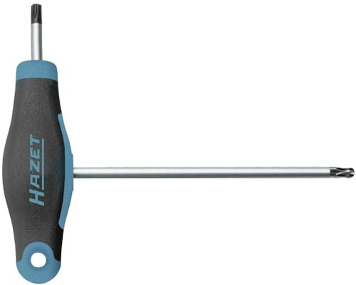 Hazet vinkelskruvmejsel (kort och långt blad för flexibel användning, torxprofil, storlek: T20) 829KKT-T20, mörkblå