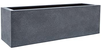 Eschbach® Pflanzkübel Box 60 Blei Grau Rechteckig * 60 x 20 x 20 cm * 10 Jahre Garantie