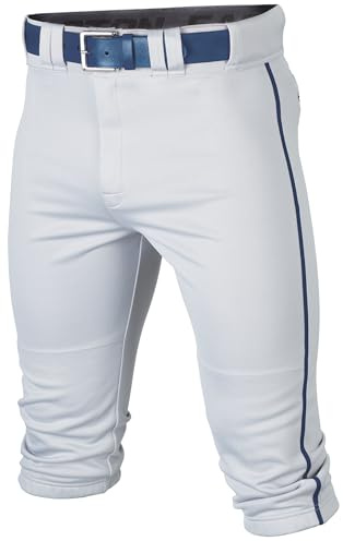 Easton Herren Rival+ Baseballhose, Höschen-Passform, Erwachsenengrößen, Mehrere Farben Baseball-Hose, Weiß/Marineblau paspeliert, Medium