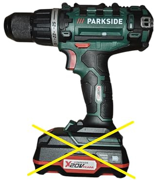 Parkside Taladro PABS 20 accionado por batería, solo dispositivo sin batería ni cargador, equipo X 20 V