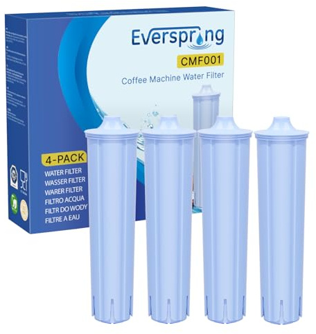 EVERSPRING Filtre à Eau pour Machine à Café, Compatible avec Jura 71312 Blue, 71311, 67007, IMPRESSA C5, ENA, ENA Micro, GIGA5, WE6, J90, S9 Classic, Incompatible Jura Smart+ 4 pièces