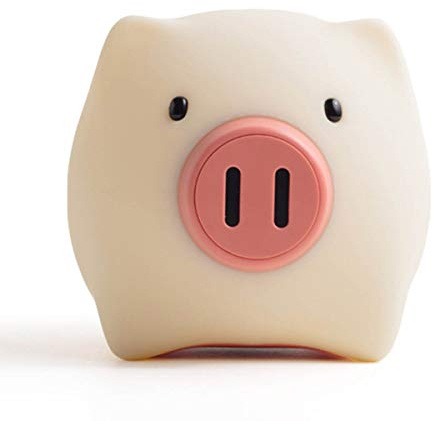 Queen.Y Schwein Silikon Nachtlicht, USB-Aufladung Nachttischlampe, Führte Nachtlicht Langlebige Wiederaufladbare Silikon Nachtlampe Kinderzimmer Deko Halloween-Geschenke Schlaflichter