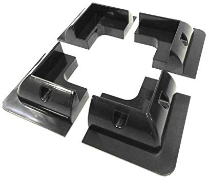 enjoy solar ABS 4 Stück Halteecke Haltespoiler Solarmodulhalterung in Schwarz, ideal für Wohnmobile Caraven Boot