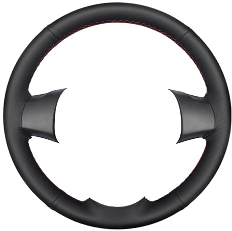 MEWANT Passgenauer Lenkradbezug zum Nähen für für Opel Corsa D Chevy Niva | für Opel Corsa D / Chevy Niva / / Rot Kunstleder Atmungsaktiv Für Beheizte Lenkräder Langlebig