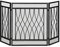 HOMCOM Grille de Protection pour cheminée - Pare-feu Large pour cheminée ou poêle - Pare-étincelles - barrière de sécurité - 3 Volets Pliables - métal Noir