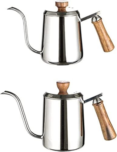REJOON Perkolator Kaffeekanne Edelstahl Tropffilter Typ Kleine Mundkanne Swan Handgebrühte Kanne Kleine Mundkanne Handgebrühte Kaffeekanne