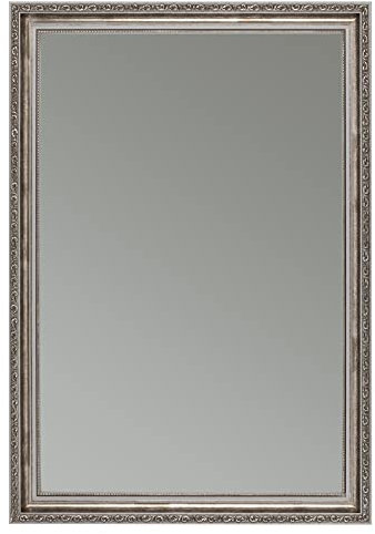 CLAMARO 'VIKTOR' Antik Wandspiegel 50x95 cm mit Rahmen | Grau Silber | Shabby Chic Vintage Barock Spiegel mit Holzrahmen | Barockspiegel inkl. Metall Aufhänger und Montagematerial
