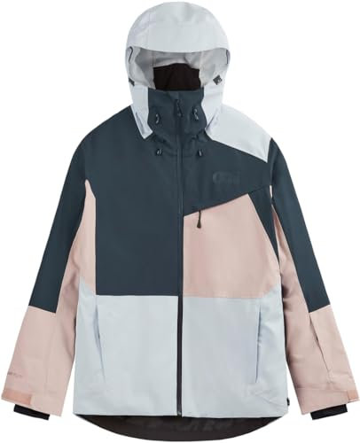 Picture W Seen Jacket Colorblock-Blau-Grau-Pink - Warme funktionale Damen Skijacke, Größe S - Farbe Dark Blue
