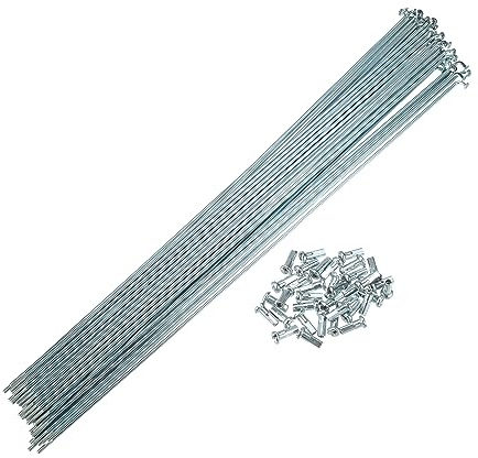 QUARKZMAN 36 Pezzi 14G J Piega Bicicletta Bicicletta Raggi con Nippli Argentato