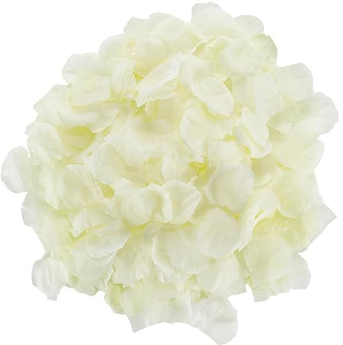 Qinsky Rosenblätter,1000 Stück Blütenblätter Künstliche Blumen für Hochzeit Konfetti Valentinstag Kunst 5X5cm
