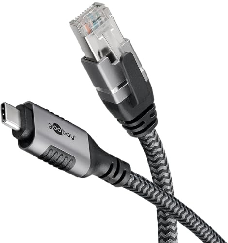 Goobay 70753 USB-C auf RJ45 Ethernet CAT 6 Kabel für stabile kabelgebundene Internetverbindung mit Router / Modem / Netzwerk Switch / Ersetzt USB auf RJ45 Adapter / 1 Gbit/s / 7,5 Meter