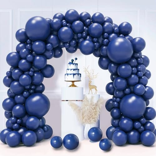 Luftballons Blau, 130 Stück Ballon Girlande Marineblau, 18 12 10 5 Zoll Helium Luftballon Girlande Dunkelblau, Nachtblau Luftballons Geburtstag Babyparty Jahrestag Abschlussfeier Party Deko