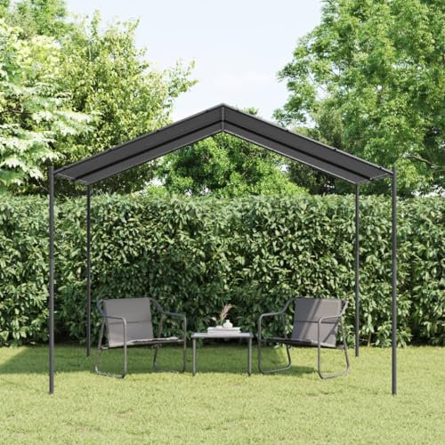 Gartenpavillon Anthrazit 3x3 m Stahl und Stoff, Chaduof Faltpavillon, Pergola, Partyzelt, Standmarkise, Sonnenzelt, Garten Pavillion, Grillpavillon