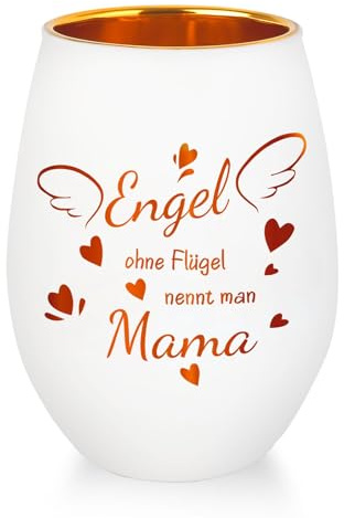 Belillpipi Muttertagsgeschenke für Mama, Windlicht Glas mit Gravur, Muttertagsgeschenke für Mama von Tochter, Teelichthalter Geschenke für Mutter Geburtstag, Windlicht Ostergeschenk für Mutter