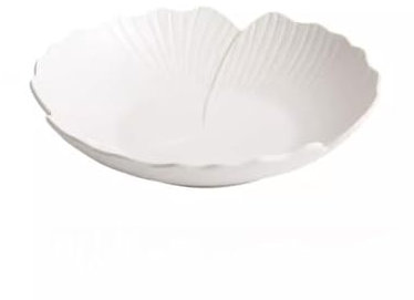 Piatti Piatto piano occidentale creativo Piatto fondo grande piatto fondo Piatto piano in ceramica bianca Stoviglie decorative da tavolo Stoviglie Per La Cena(20cm)