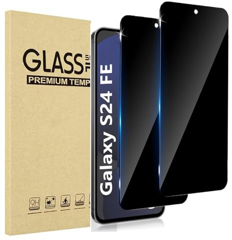 JMDZDL Schutzfolie für Samsung Galaxy S24 FE Sichtschutz, [2 Stück] Privatsphäre Schutzglasfolie für Samsung S24 FE Privacy Displayschutzfolie 9H Härte Anti-Spy Gehärtetes Glas Blickschutzfolie