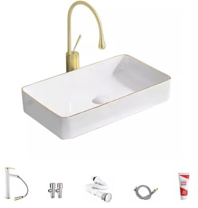 Tu Ye Vasque à Poser, Évier de Cuisine Phnom Penh Petit lavabo à Poser Rond Carré Lavabo à Poser Lavabo de Cuisine Lavabo Simple Lavabo en céramique Lavabo de Ferme
