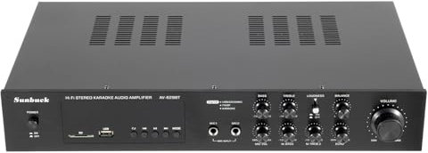 Amplificador HiFi de 5 canales Digital FM USB estéreo Amplificador Bluetooth Amplificador completo con mando a distancia, diseño de botones, para cine en casa, fiestas de karaoke, entretenimiento en