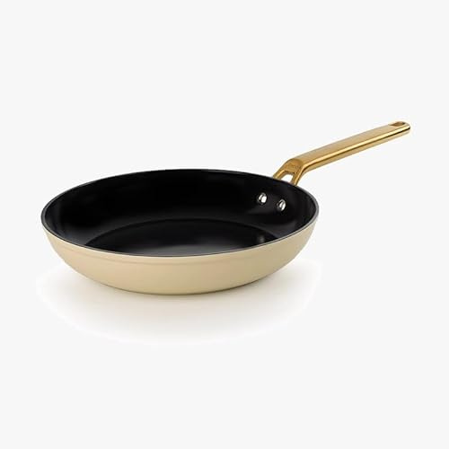 Arcos Serie Samoa Iconic | Sarten Antiadherente Cerámico 28 cm | Aluminio Forjado | Apta cualquier cocina | Mango Acero Inoxidable | Apta lavavajillas | Color Beige | LIBRE DE (PFOA/PTFE/PFOS)