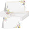 50pcs Tarjetas Marcasitios Boda Tarjetas Flores Nombre Lugar Plegable Tarjetas de Mesa para Cumpleaños Comunión Baby Shower Bautizo