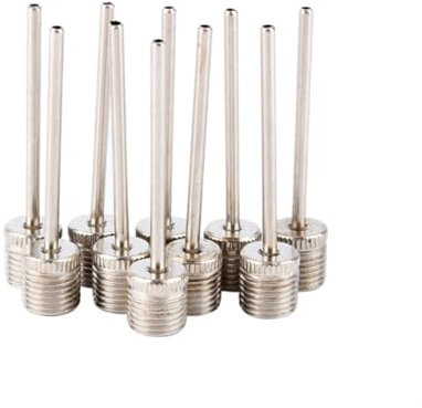 DINHEAROM 12 Stücke Silber Inflation Nadel Gewinde Luft Kompressor Für Basketball Fußball Fußball Aufblasen Pumpe