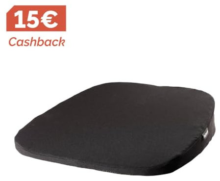 Fellowes Ergonomic Breyta Wedge Seat Cushion – Pressure Relief, Recycled Materials, Non-Slip Base, Portable, 5-Year Warranty, Ideal for Office & Home Use