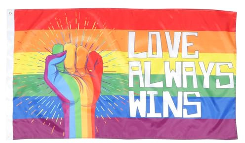 BESPORTBLE Drapeau arc-en-ciel Pride 90 x 150 cm Bannière Lgbt Couleur vive et résistant aux UV Drapeau Arc-en-ciel Résistant pour le Jardin Drapeau de Jardin