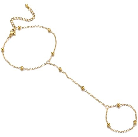 AFSTALR Gold/Silver Bracelet for Women Layered Link Chain Bangles Stack Stainless Steel Bracelets Set Adjustable Jewellery Gifts Sets for Ladies