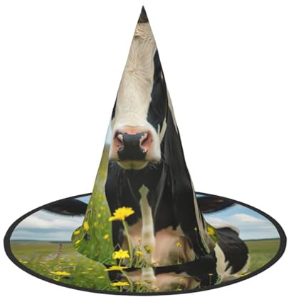 Kfjghhl Sombrero de vaca lechera para Halloween, disfraz de malvado para adultos, unisex, accesorio para disfraz de Navidad, cosplay, disfraz de mago para Halloween