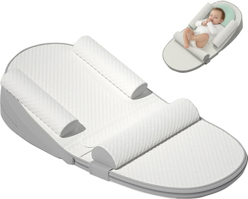 Cuscini Per L'Allattamento Anti-Reflusso Da 0 A 30°, Cuscino Ergonomico Per L'Allattamento Design Staccabile Per Ridurre Il Rigurgito Con Cintura Di Sicurezza.(Gray)