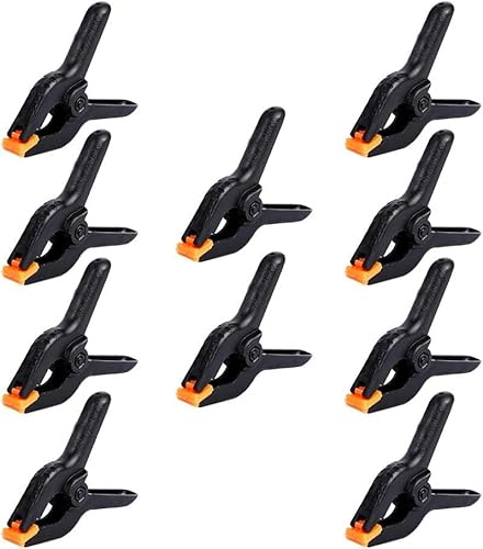 Yezhenzhen 10 morsetti a molla professionali in plastica da 11,4 cm, resistenti, per artigianato o clip in plastica e clip per sfondo, supporto per sfondo, fotografia, miglioramento della casa e così