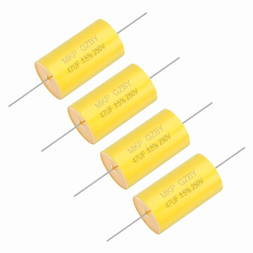 QUARKZMAN 47uf Frequenzweichen Kondensator 250V Axial Lautsprecher 4 Stück | Audio Crossover MKP Film Kondensator