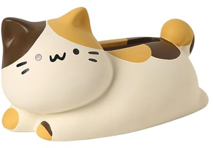 Taschentuchbox, Taschentuchspender, Lustiges Katzenform Taschentuchhalter Keramik Süße Katzen Figur Ornament, Für Zuhause Büro