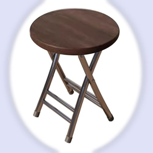 Portable Folding Stool 46cm – Lightweight Garden & Camping Seat, Compact Bathroom Chair, Round Design for Living Room, Outdoor Use, Travel-Friendly Folding Chair