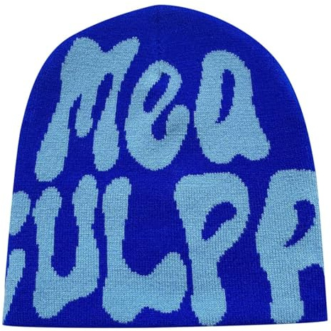 MEA Culpa Mütze Damen Wintermütze Beanie Weiche Warm Bequem Mütze Winter Frühling Herbst Fashion Streetwear Skater Strickmütze Y2k Beanie