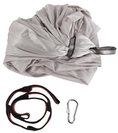 Alide Juego de hamaca aérea de yoga, columpio aéreo de yoga, columpio de nido, capacidad de carga máxima de 200 kg con accesorios, ejercicios de gravedad (gris, 150 x 280 cm)