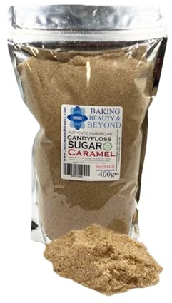 Baking Beauty and Beyond Premium Candy Floss Sugar 400g - Caramel Flavour