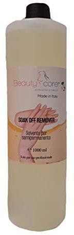 SOAK OFF REMOVER 1L solvente smalto semipermanente gel BEAUTYCORE 1000ml