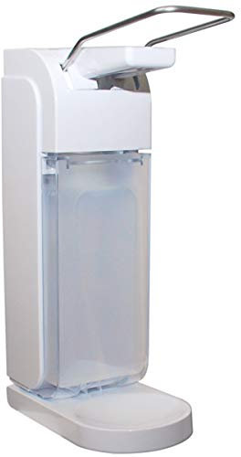 KABITEC ARMHEBELSPENDER TOP │ abschließbarer Seifen- & Desinfektionsmittelspender mit Abtropfschale, 1000 ml Fassungsvermögen