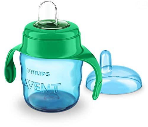 PHILIPS Avent - Tazza antigoccia con bocchino morbido per bere facilmente - Valvola integrata per evitare fuoriuscite durante le bevande, lavabile in lavastoviglie - SCF551/05