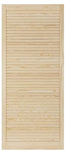 Louvre Door – Pine Wood – Vented Open – Ready to Paint Internal Louvre Cupboard Doors – Slatted Wardrobe Doors – Various Sizes (1406mm (55.4) Height, 594mm (23.4) Width)